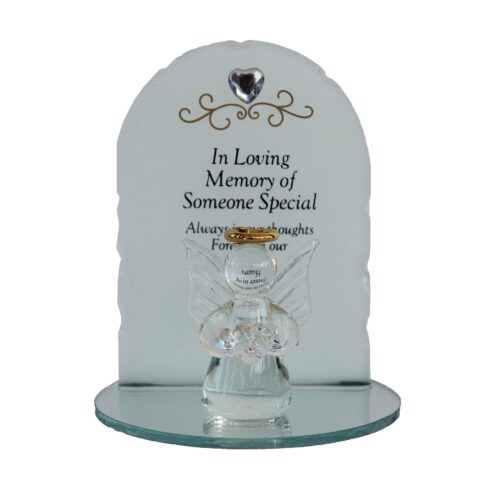 image485883583.jpg Thoughts of You Glass Memorial Ornament with Angel - Someone Special