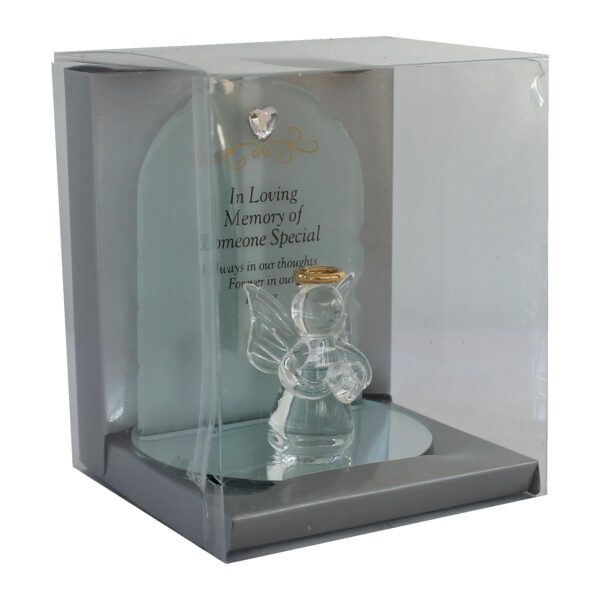 Thoughts of You Glass Memorial Ornament with Angel -  Someone Special