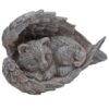 Memorial Graveside Statue 10cm x 15cm Cat Grave Decoration Angel Wings Design
