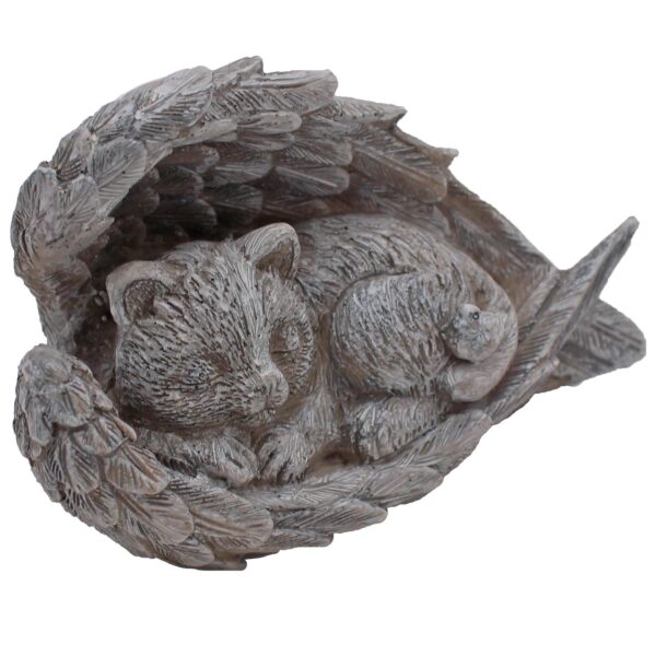 Memorial Graveside Statue 10cm x 15cm Cat Grave Decoration Angel Wings Design