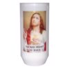 Religious Votive Candle in Holder with Prayer Sacred Heart of Jesus 40 hour Burn Time 12.5cm