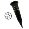 Black Memorial Flower Vase Spike Base with Insert Graveside - Mum and Dad