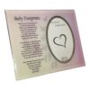 Memorial Glass Photo Frame 'Baby Footprints' Wording and Silver Detail