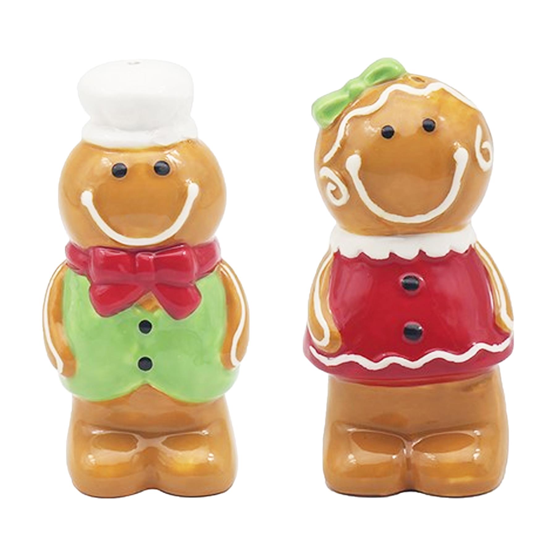Christmas Salt and Pepper Set Novelty Cruet Set - Gingerbread Couple