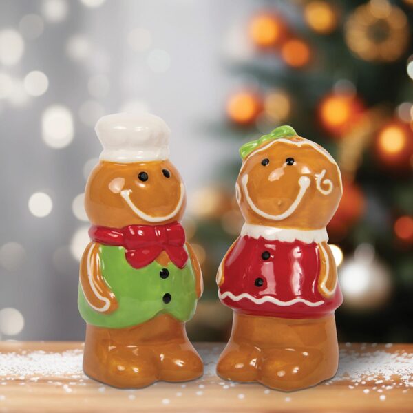 Christmas Salt and Pepper Set Novelty Cruet Set - Gingerbread Couple