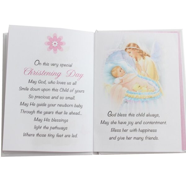 Baby Christening Record Book Keepsake Gift 14cmx10cm - Baby Girl