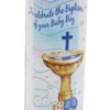 image486170422.jpg Baptism Pillar Candle and Windproof Cap and Prayer - Baby Boy