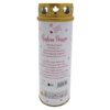 Baptism Pillar Candle and Windproof Cap and Prayer - Baby Girl