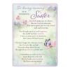 In Loving Memory Open Graveside Memorial Card - Memory of Wonderful Sister