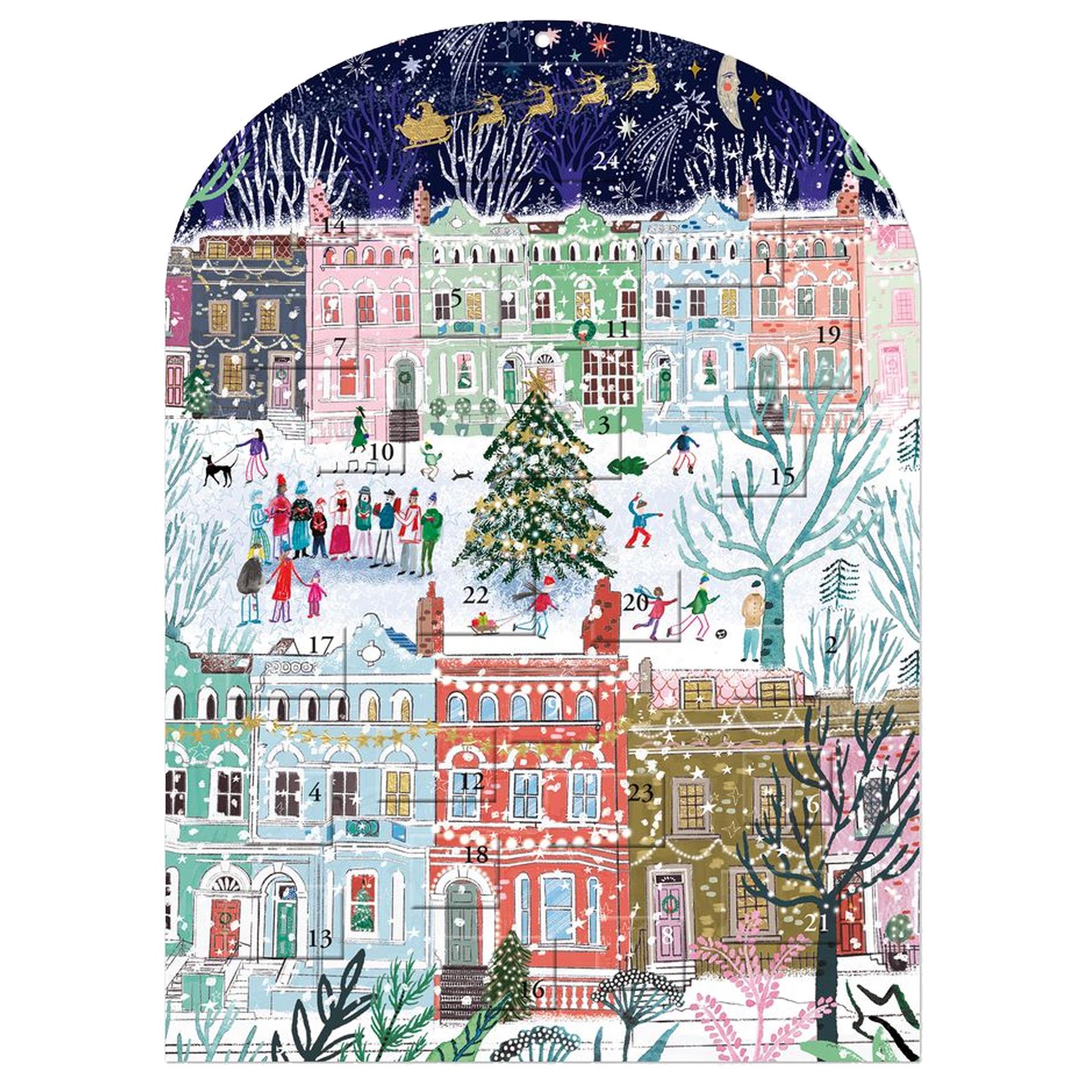 Christmas Paper Advent Calendar 24 Windows 100% Recyclable - Notting Hill