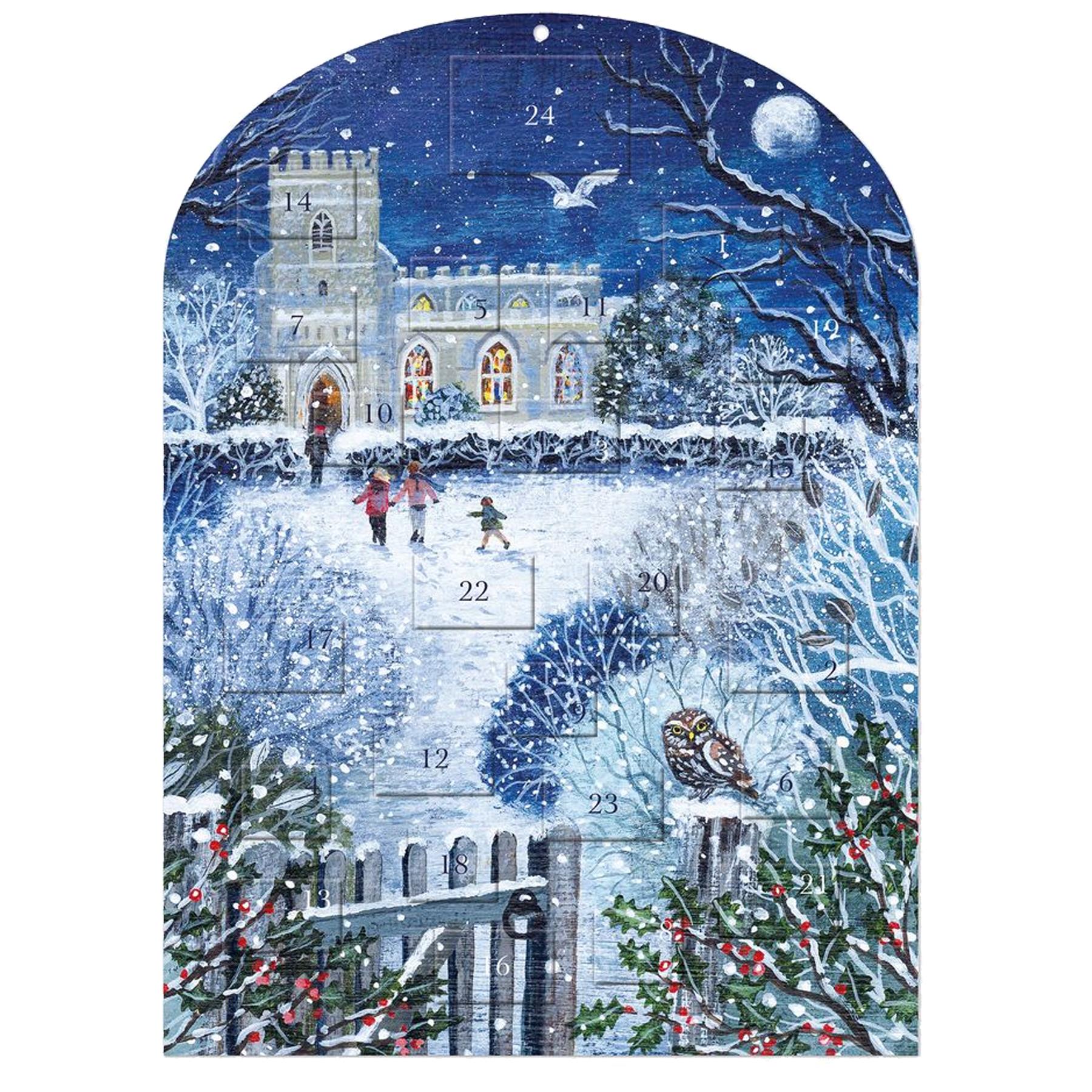 Christmas Paper Advent Calendar 24 Windows 100% Recyclable - Evening Song