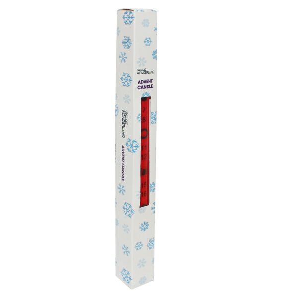 Christmas Advent Candle Boxed 25cm Tapered Countdown Festive Colour Images Red