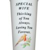 Memorial Graveside Flower Vase with Spike Robin Image - Special Wife