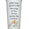 Memorial Graveside Flower Vase with Spike Robin Image - Special  Husband