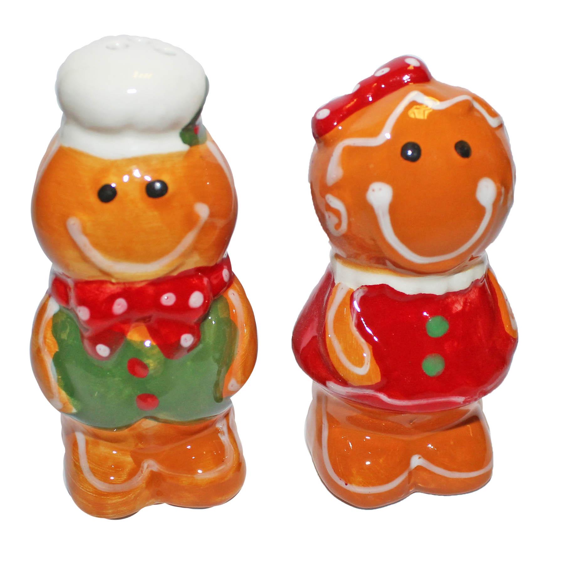 Christmas Salt and Pepper Set Novelty Cruet Set - Gingerbread Couple 505119