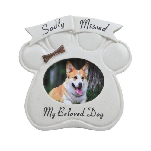Pet Memorial Paw Photo Frame 4' x 3' - Beloved Dog