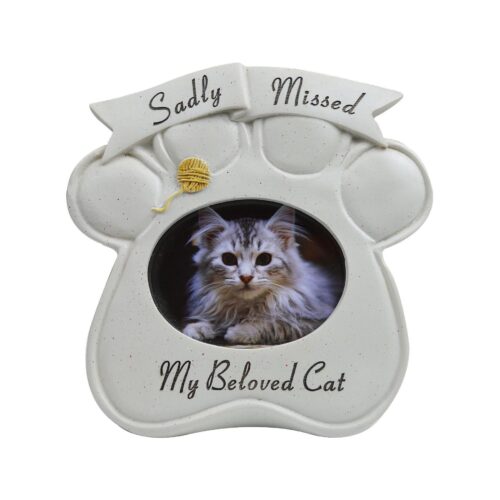 Pet Memorial Paw Photo Frame 4' x 3' - Beloved Cat