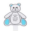 Graveside Memorial Teddy Bear Plaque Stake - Little Boy / Blue