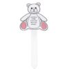 Graveside Memorial Teddy Bear Plaque Stake - Little Girl / Pink