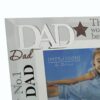 Glass 6 x 4 Photo Frame with Mirror Glass and Glitter Letters - Dad