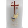 On Your Baptism First Light Baptismal Candle White with Image 72Hr Burn Time