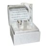 Glass Footprints Cross Memorial Ornament in Chest with Verse
