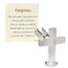 Glass Footprints Cross Memorial Ornament in Chest with Verse