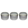 Set of 3 Citronella Candles in Silver Tins with Lids