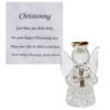 Christening Glass Angel Ornament in Chest with Verse