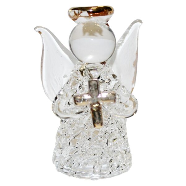 Christening Glass Angel Ornament in Chest with Verse