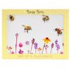 Set of 4 Placemats with Cork Back Busy Bees Design by Jennifer Rose