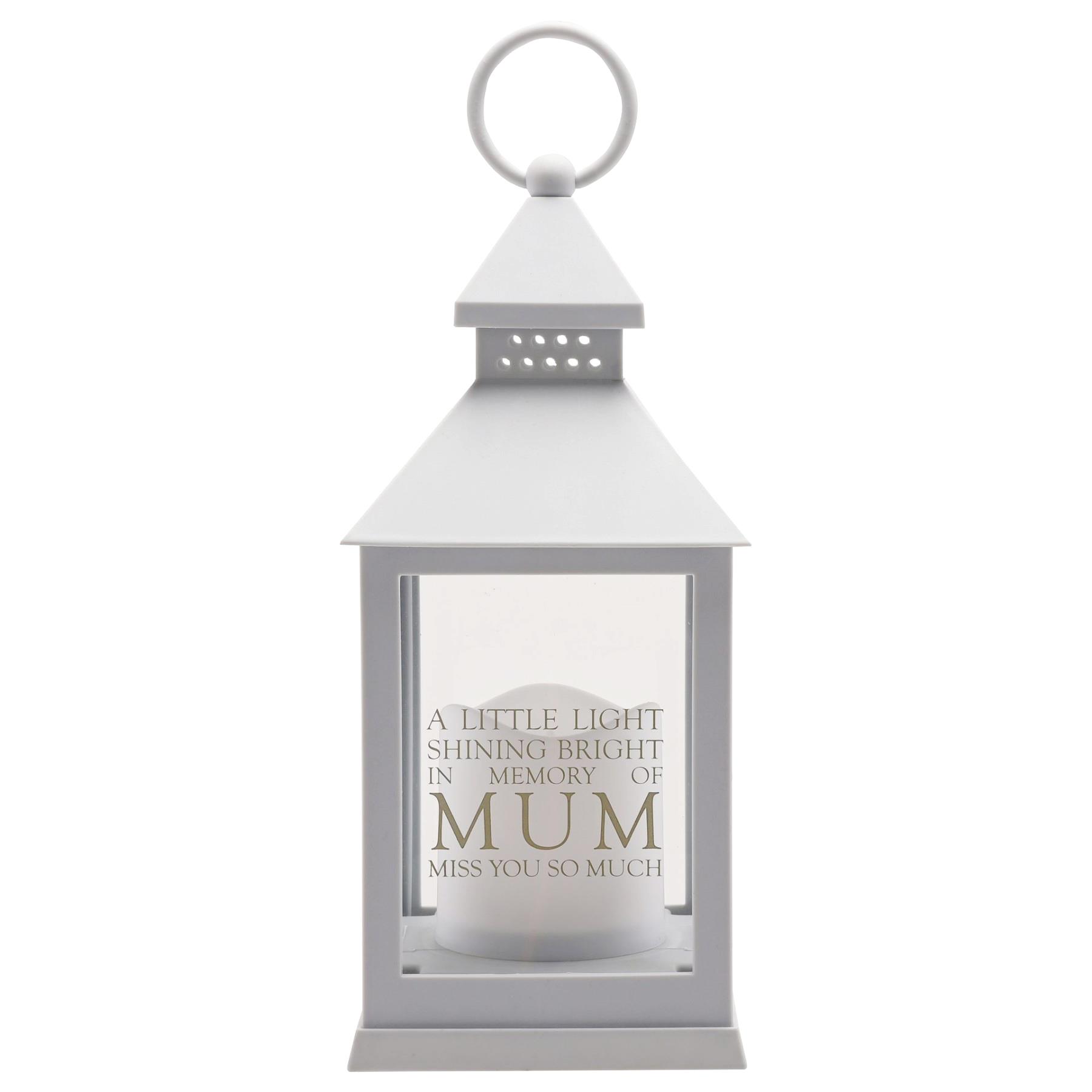 Grey Graveside Memorial Battery Operated LED Lantern - Mum