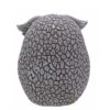 Owl Garden Ornament Flock Grass and Stone Effect 16cm