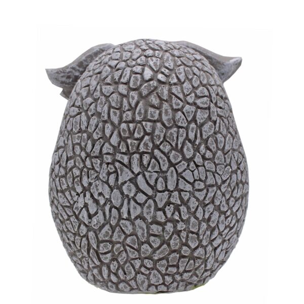 Owl Garden Ornament Flock Grass and Stone Effect 16cm