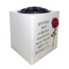 image488617784.jpg Memorial Rose Bowl for Nan Graveside Flower Vase with 3D Red Rose
