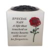 image488617786.jpg Memorial Rose Bowl for Nan Graveside Flower Vase with 3D Red Rose