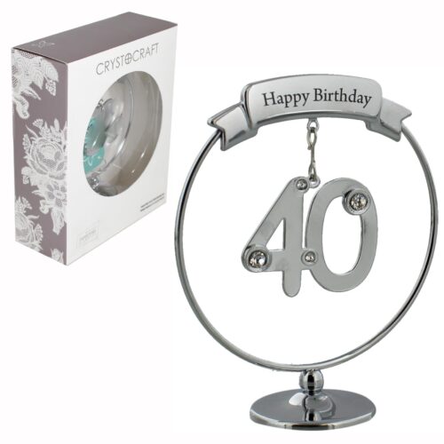 image488948429.jpg Crystocraft Happy 40th Birthday Cake Topper / Gift With Number & Swarovski Crystals