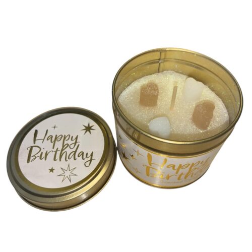 image488979571.jpg Birthday Cake Scented Candle in Tin with Gold Detail - Happy Birthday Design