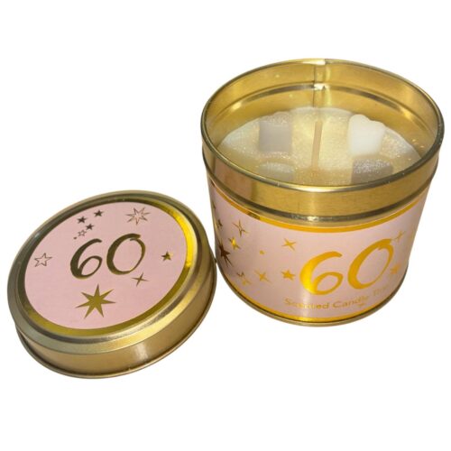 image488991472.jpg Birthday Cake Scented Candle in Tin with Gold Detail - 60th Birthday Design