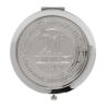 21st Birthday Compact Mirror Polished Silver with Embossed Wording and Magnification