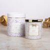 image489003113.jpg 60th Birthday Soy Candle Peony and Blush Suede Scented in Glass Jar with Diamante Bow