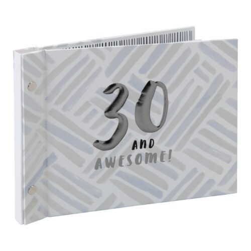 Luxe Birthday Guest Book With Photo Album by Hotchpotch - Grey 30th