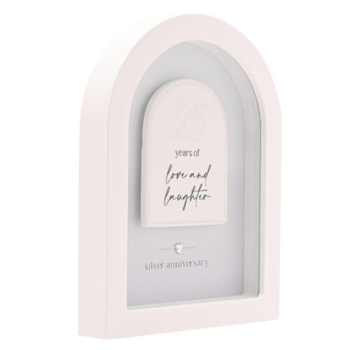 Anniversary Plaque by Amore 25 Years Together Silver Anniversary