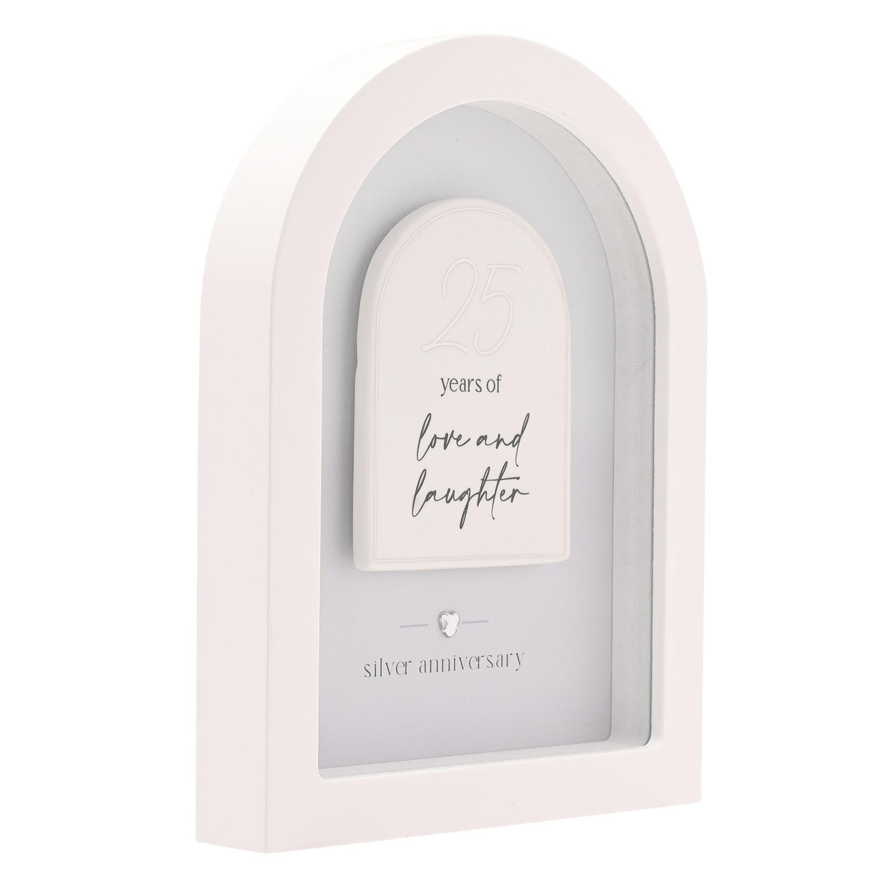 Anniversary Plaque by Amore 25 Years Together Silver Anniversary