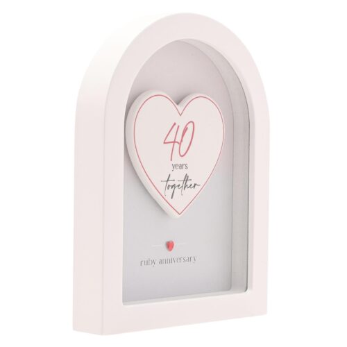 Anniversary Plaque by Amore 40 Years Together Ruby Anniversary