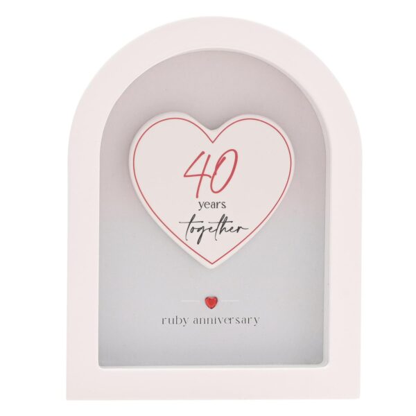 Anniversary Plaque by Amore 40 Years Together Ruby Anniversary