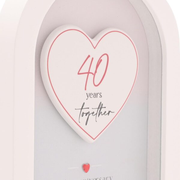 Anniversary Plaque by Amore 40 Years Together Ruby Anniversary
