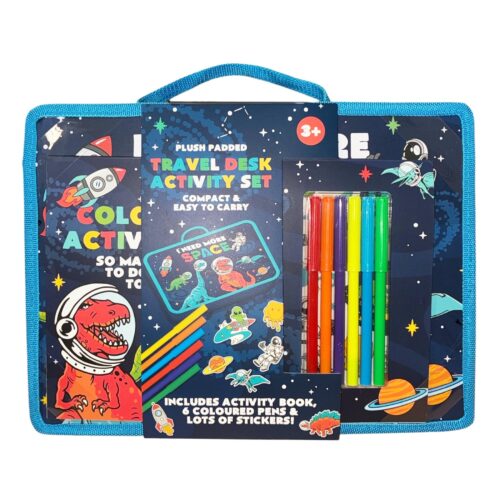 image489102486.jpg Boys Travel Desk Activity Set Colouring Activity Book, Stickers, Pens and Lap Tray