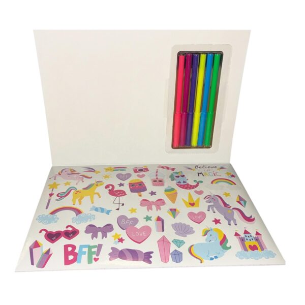 image489104498.jpg Girls Travel Desk Activity Set Colouring Activity Book, Stickers, Pens and Lap Tray