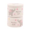 image489178258.jpg Baby First Tooth / Curl Trinket Boxes Stackable Ceramic Pots Elephant - Pink